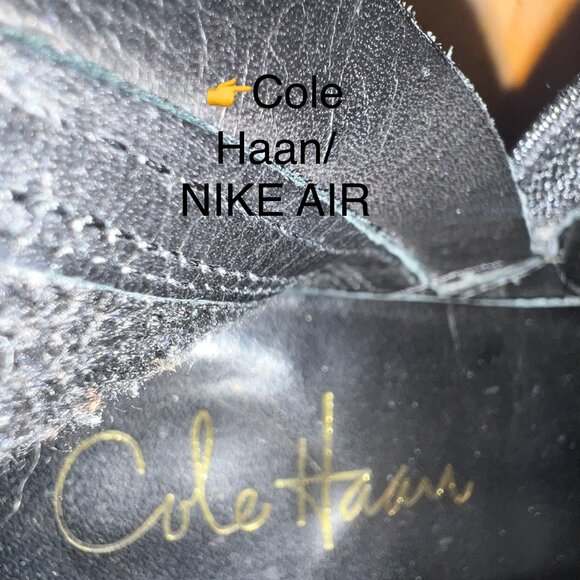 Cole Haan Nike Air Whitley Grey Leather Tall Lace Up Boots 8B - Picture 5 of 14